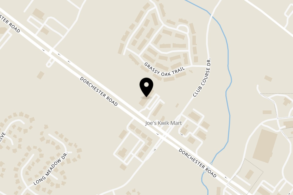 Map showing the location of Antonio's Pizzeria on 8636 Dorchester Rd in North Charleston